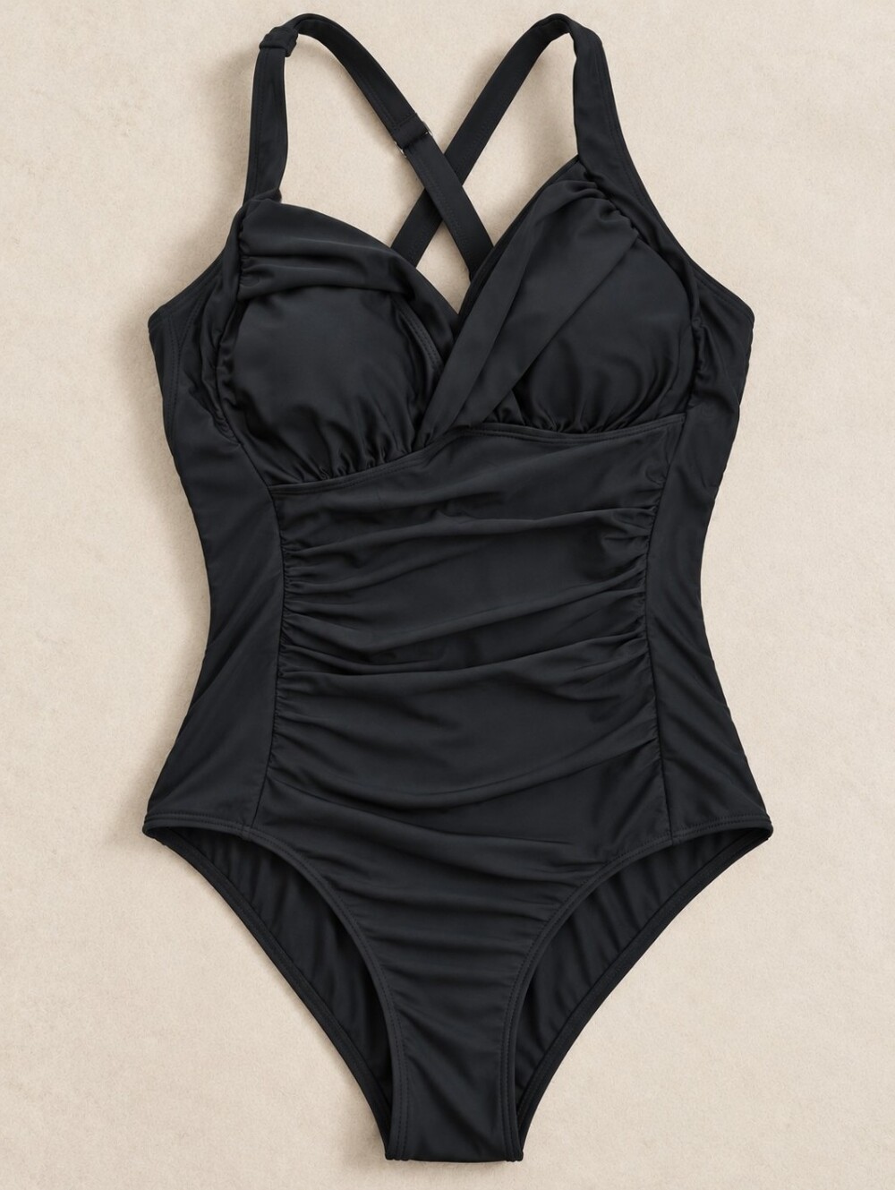 Black Women’s One-Piece Swimsuit - Classic Supportive Fit